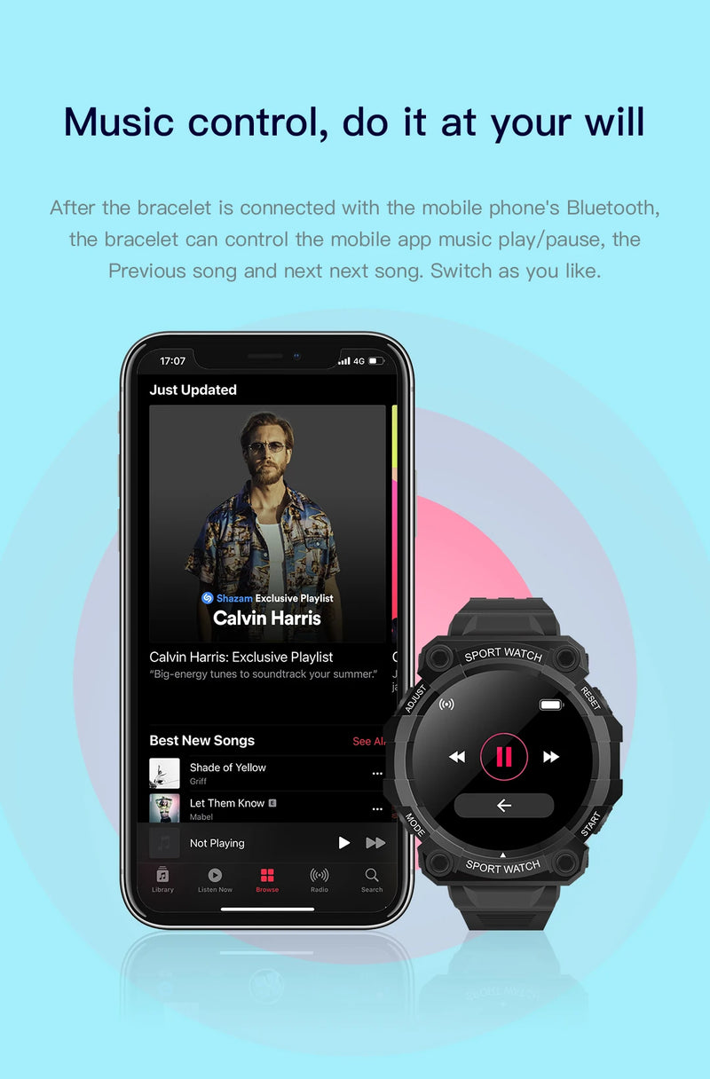Relógio inteligente Real Stepcount Multifuncional Step Connected Smart Watch para homens e mulheres IP68 Adequado para IOS e Android