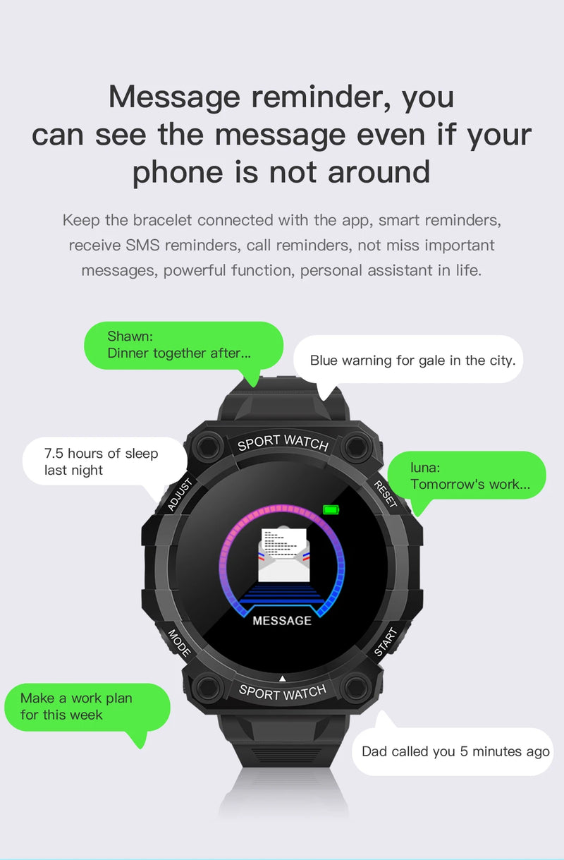 Relógio inteligente Real Stepcount Multifuncional Step Connected Smart Watch para homens e mulheres IP68 Adequado para IOS e Android