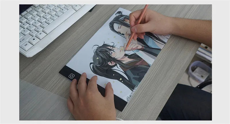 A4 A5 LED Desenho Tablet Três Níveis Digital Graphics Pad Light Pad Copy Board Arte Eletrônica Pintura Gráfica Mesa de Escrita