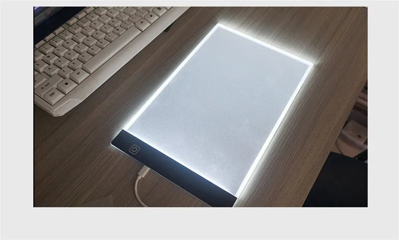A4 A5 LED Desenho Tablet Três Níveis Digital Graphics Pad Light Pad Copy Board Arte Eletrônica Pintura Gráfica Mesa de Escrita