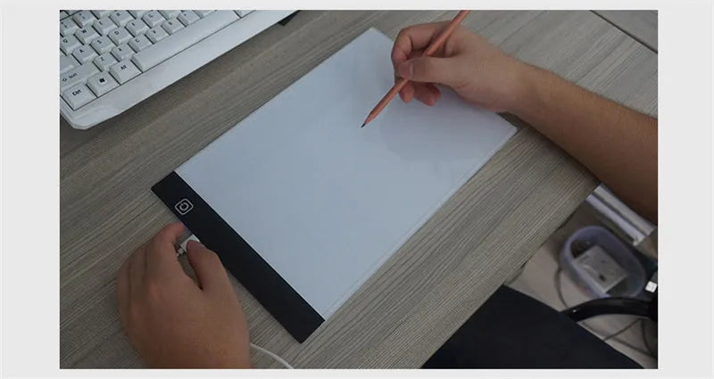 A4 A5 LED Desenho Tablet Três Níveis Digital Graphics Pad Light Pad Copy Board Arte Eletrônica Pintura Gráfica Mesa de Escrita