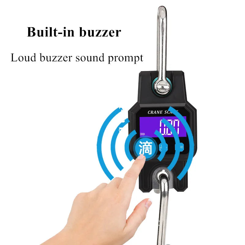 Balança digital de guindaste para pesagem 300 kg 150 kg/50 g 200 kg/100 g 500 kg/100 g balança de gancho suspensa para serviço pesado portátil digital de aço inoxidável