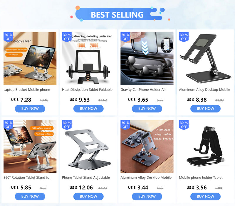 Suporte para tablet com rotação de 360° para iPad, suporte dobrável ajustável para tablet, suporte de alumínio para celular compatível com iPad Pro/Air/Mini