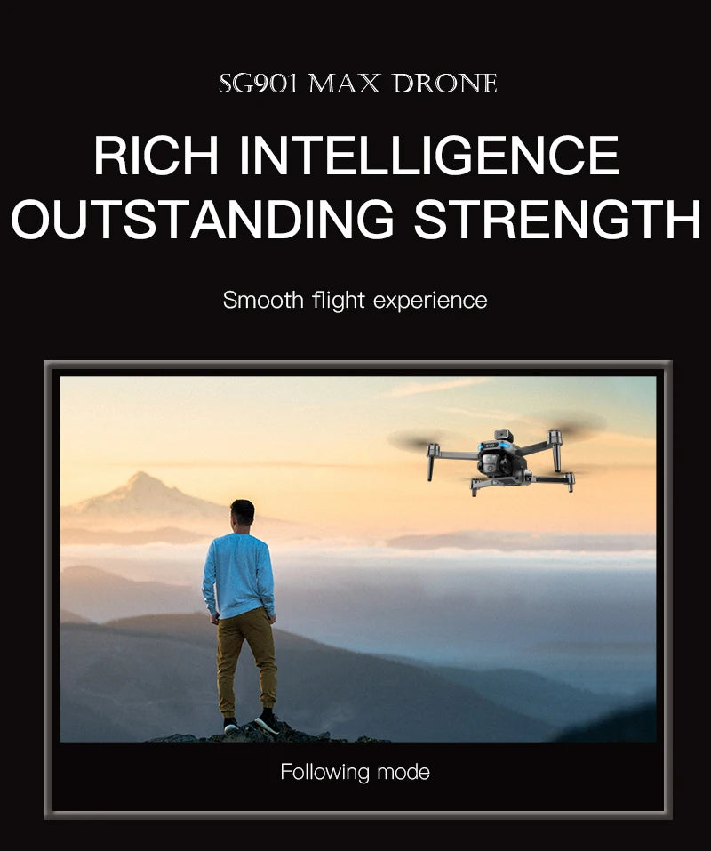 Drone profissional Xiaomi SG901 MAX com GPS, visão aérea 8K HD, evitando obstáculos com tela maior, controle remoto e drone dobrável sem escovas
