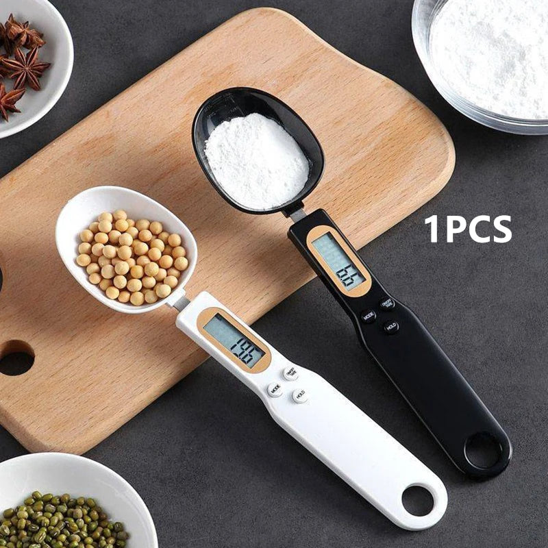 Balança de cozinha eletrônica 500g 0,1g LCD digital para medição de alimentos, farinha, colher, mini ferramenta de cozinha para leite, café
