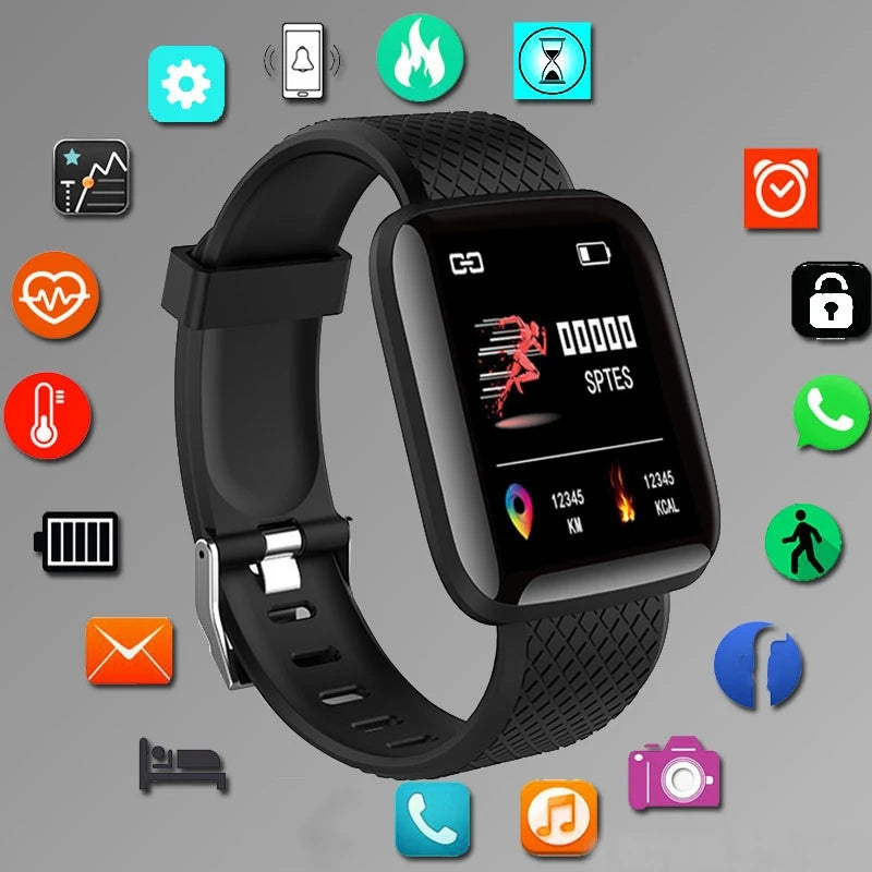 Relógio inteligente masculino e feminino, relógio de pulso, mensagem, monitor de fitness, pulseira, presente de aniversário, relógio eletrônico para Xiaomi Huawei