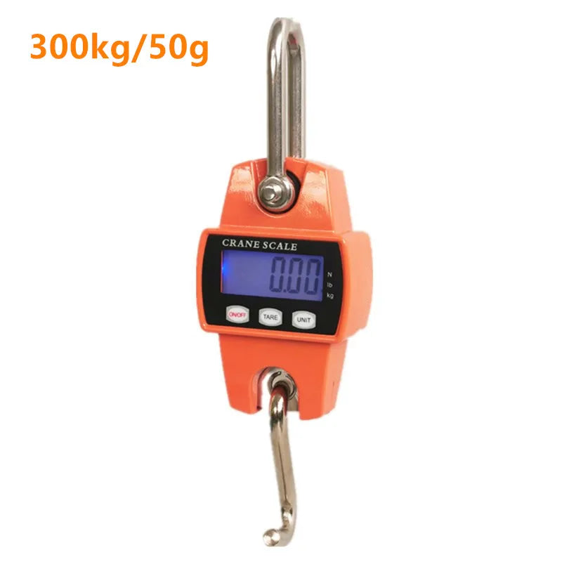 Balança digital de guindaste para pesagem 300 kg 150 kg/50 g 200 kg/100 g 500 kg/100 g balança de gancho suspensa para serviço pesado portátil digital de aço inoxidável