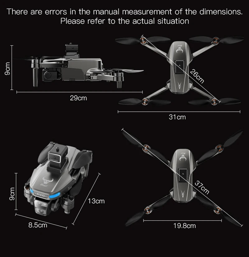 Drone profissional Xiaomi SG901 MAX com GPS, visão aérea 8K HD, evitando obstáculos com tela maior, controle remoto e drone dobrável sem escovas