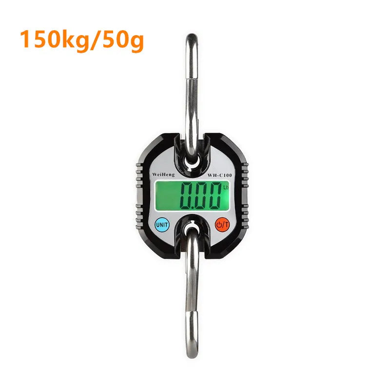 Balança digital de guindaste para pesagem 300 kg 150 kg/50 g 200 kg/100 g 500 kg/100 g balança de gancho suspensa para serviço pesado portátil digital de aço inoxidável