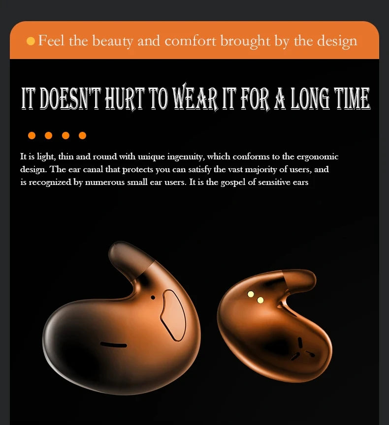 Xiaomi Fone de ouvido para dormir Fones de ouvido invisíveis Bluetooth 5.3 Cancelamento de ruído IPX7 à prova d'água Ultra fino TWS Fones de ouvido estéreo esportivos