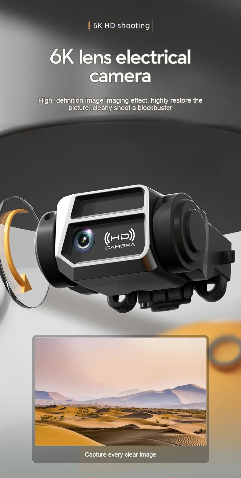 Mini drone S2S 4k 8K HD câmera de prevenção de obstáculos fotografia aérea motor sem escova dobrável rc quadricóptero brinquedo infantil