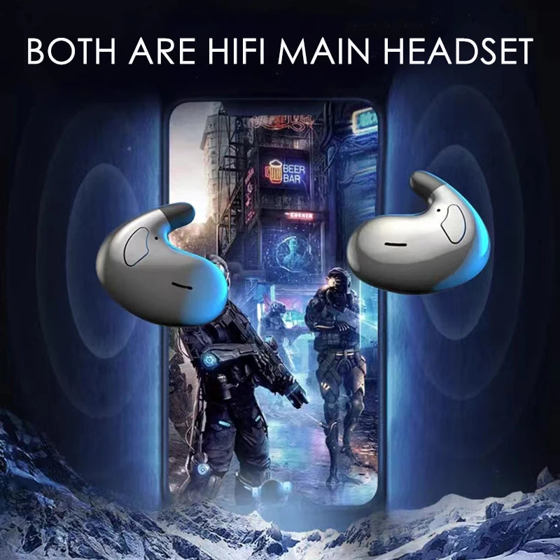 Xiaomi Fone de ouvido para dormir Fones de ouvido invisíveis Bluetooth 5.3 Cancelamento de ruído IPX7 à prova d'água Ultra fino TWS Fones de ouvido estéreo esportivos