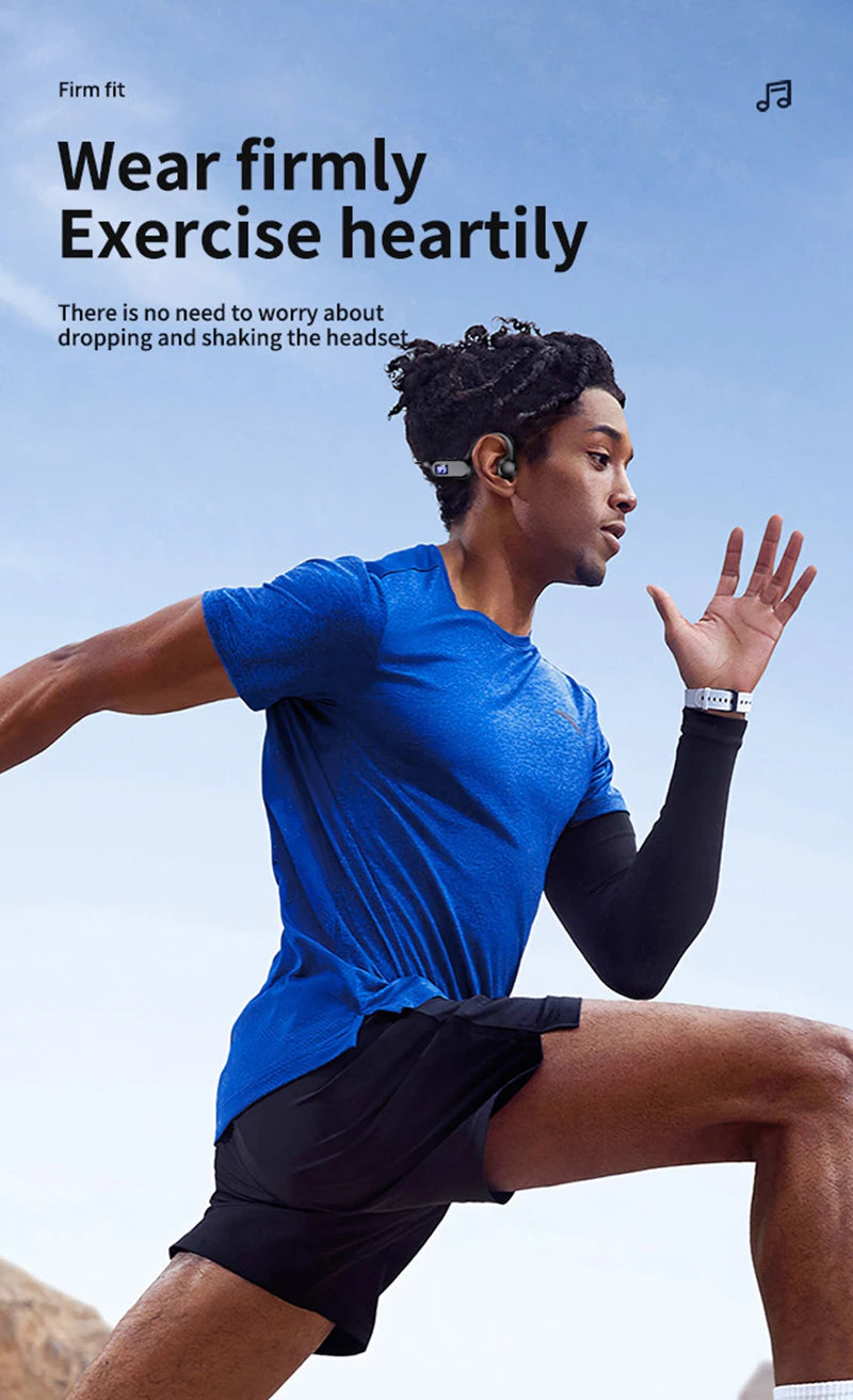 Xiaomi X7 Fone de ouvido sem fio de condução óssea para natação esportiva Bluetooth compatível com viva-voz e microfone para fones de ouvido esportivos