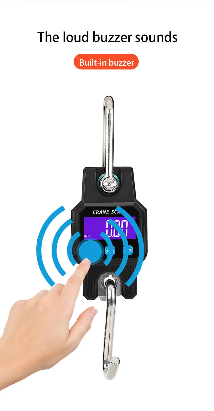 Balança eletrônica portátil WeiHeng C06 com gancho e carregamento Bluetooth, mini balança de elevação para uso doméstico