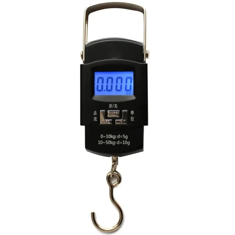 Balança eletrônica portátil de alta precisão, balança de mão, balança doméstica, mini balança de mola, balança de entrega expressa, 50 kg