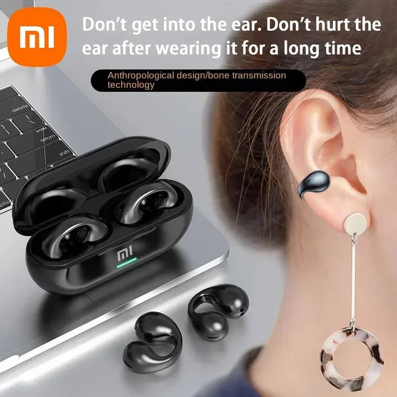Fones de ouvido sem fio Xiaomi Earclip Bluetooth 5.3 Fones de ouvido esportivos ao ar livre Fones de ouvido com controle de toque para iPhone Huawei Samsung