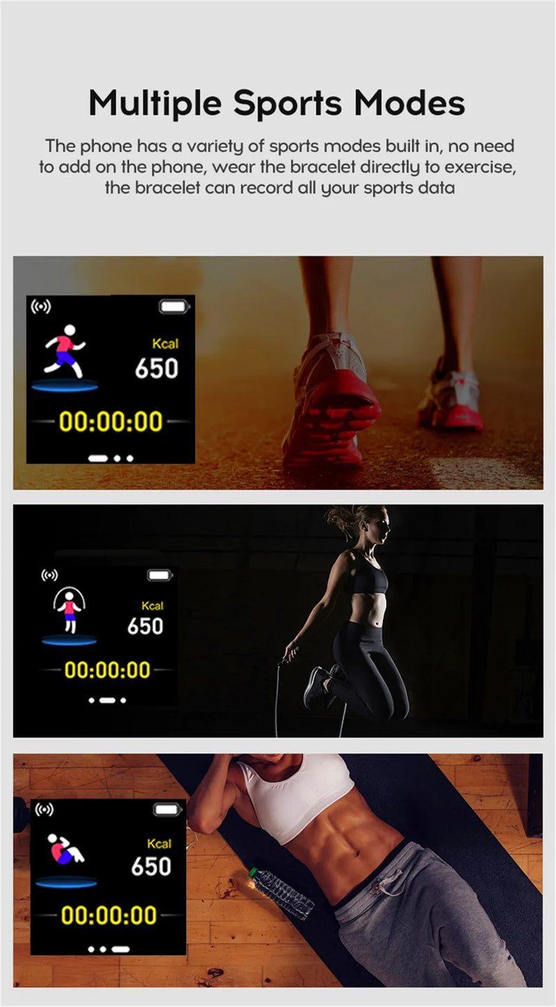 Relógio inteligente masculino e feminino, relógio de pulso, mensagem, monitor de fitness, pulseira, presente de aniversário, relógio eletrônico para Xiaomi Huawei
