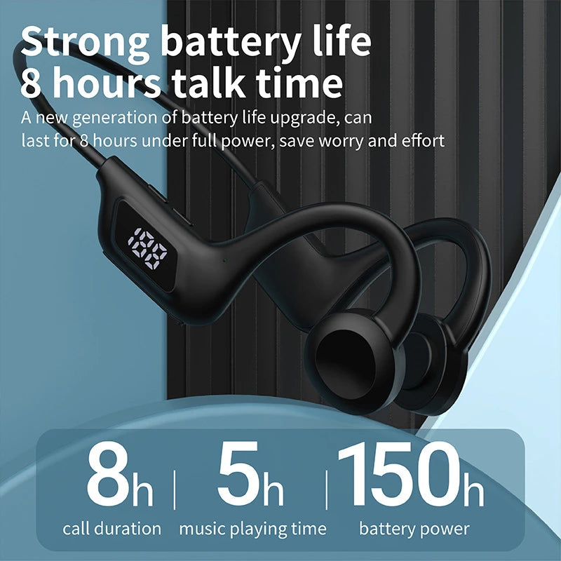 Xiaomi X7 Fone de ouvido sem fio de condução óssea para natação esportiva Bluetooth compatível com viva-voz e microfone para fones de ouvido esportivos