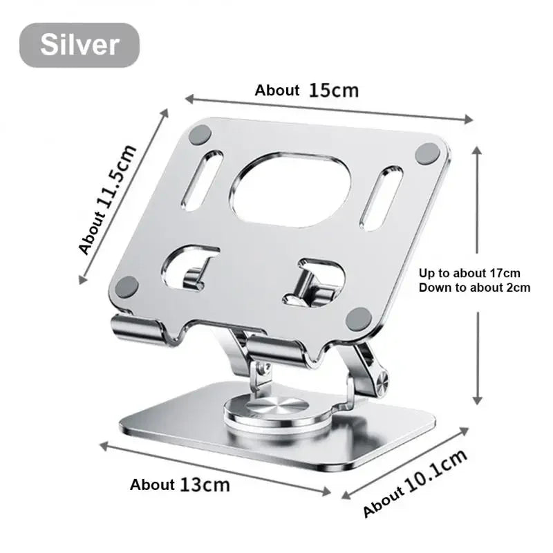Suporte para tablet com rotação de 360° para iPad, suporte dobrável ajustável para tablet, suporte de alumínio para celular compatível com iPad Pro/Air/Mini