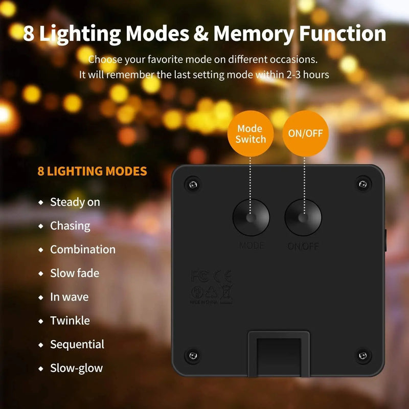 4Pack 400 LED Solar Light Outdoor Lamp String Lights For Holiday Christmas Party Waterproof Fairy Lights Garden Garland Copper