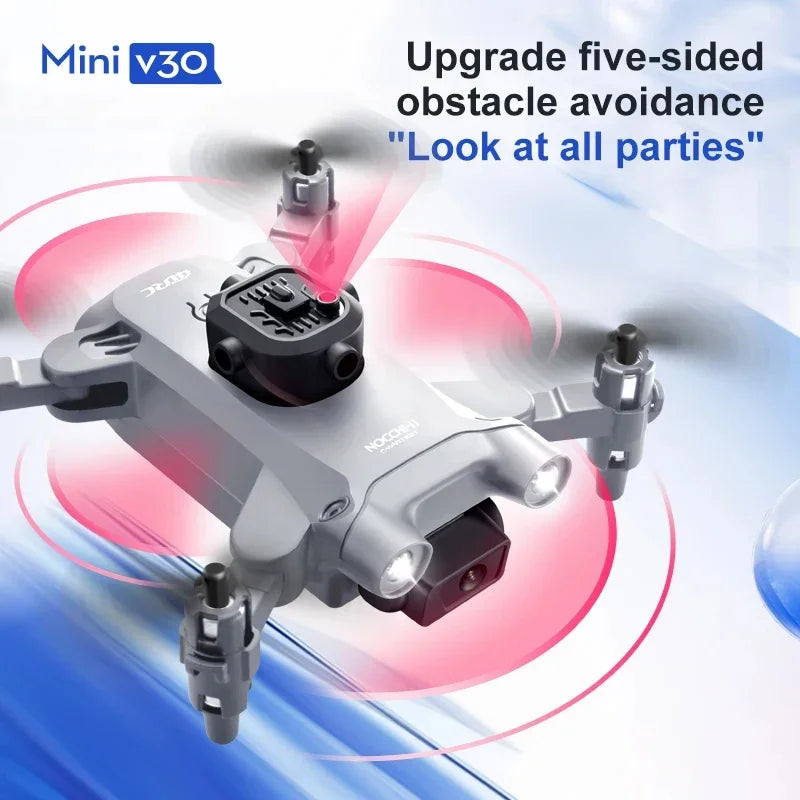 V30 Mini Drone 4DRC 8K HD 5G Profesional Drones FPV Five-sided Obstacle Avoidance Helicopter Brushless Motor RC Drone Toy 10000M