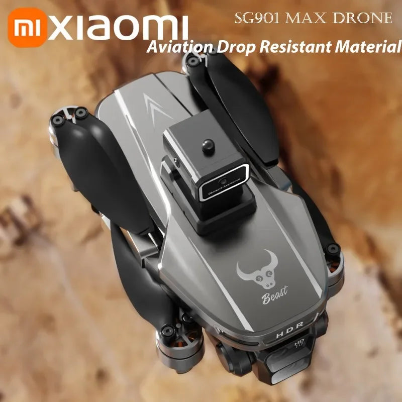 Drone profissional Xiaomi SG901 MAX com GPS, visão aérea 8K HD, evitando obstáculos com tela maior, controle remoto e drone dobrável sem escovas