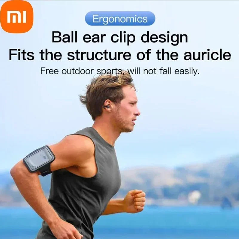 Fones de ouvido sem fio Xiaomi Earclip Bluetooth 5.3 Fones de ouvido esportivos ao ar livre Fones de ouvido com controle de toque para iPhone Huawei Samsung