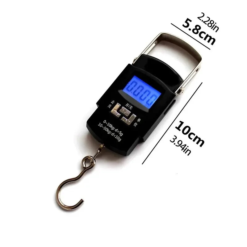 Balança eletrônica portátil de alta precisão, balança de mão, balança doméstica, mini balança de mola, balança de entrega expressa, 50 kg