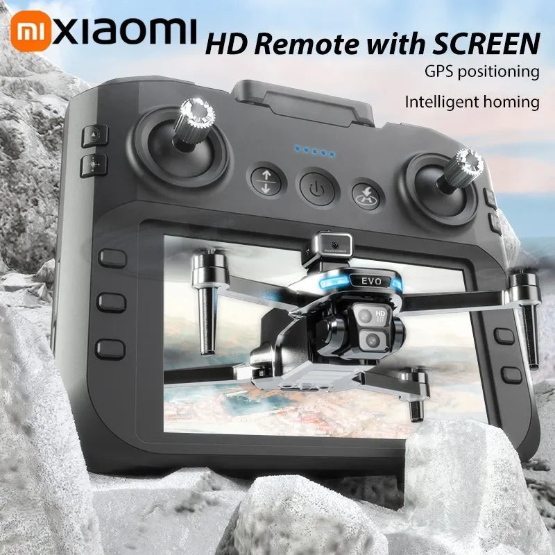 Drone profissional Xiaomi SG901 MAX com GPS, visão aérea 8K HD, evitando obstáculos com tela maior, controle remoto e drone dobrável sem escovas