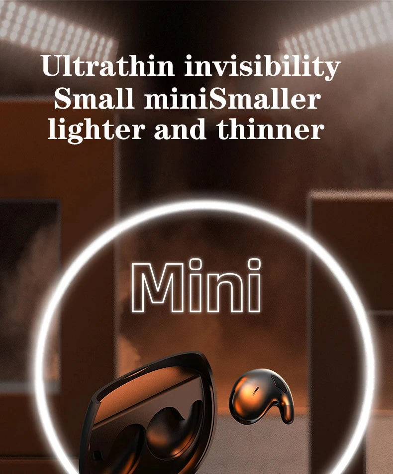 Xiaomi Fone de ouvido para dormir Fones de ouvido invisíveis Bluetooth 5.3 Cancelamento de ruído IPX7 à prova d'água Ultra fino TWS Fones de ouvido estéreo esportivos