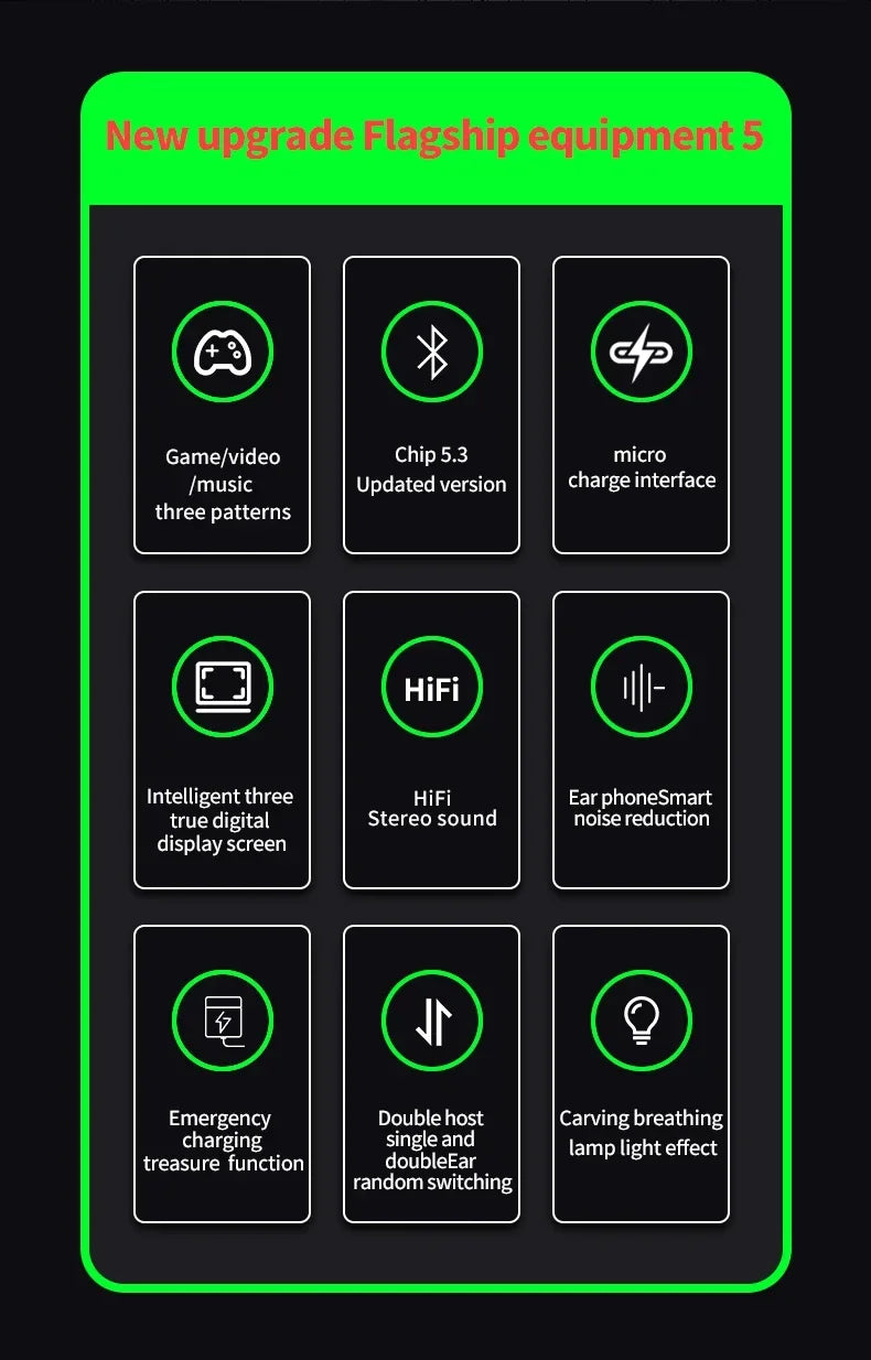 Fones de ouvido sem fio Bluetooth com bateria de longa duração YD03 Caixa de armazenamento com espelho Mãos livres Fone de ouvido Bluetooth Mãos livres Telefone