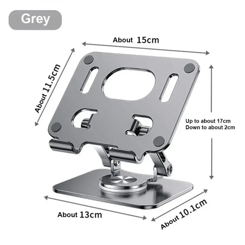 Suporte para tablet com rotação de 360° para iPad, suporte dobrável ajustável para tablet, suporte de alumínio para celular compatível com iPad Pro/Air/Mini
