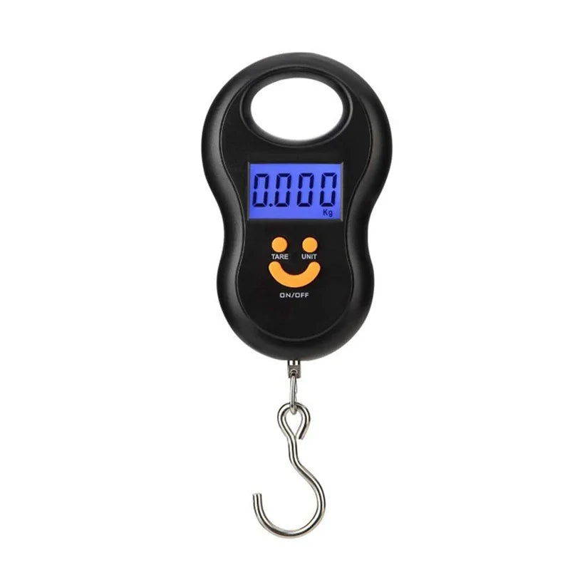 Balança eletrônica portátil, mini balança de gancho pequena, balança pequena para bagagem de viagem, balança de bolso de 50 kg, digital de cozinha LCD