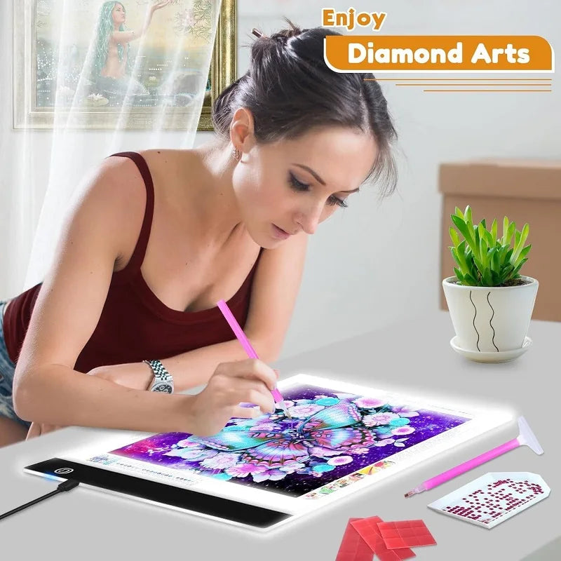 A4 A5 LED Desenho Tablet Três Níveis Digital Graphics Pad Light Pad Copy Board Arte Eletrônica Pintura Gráfica Mesa de Escrita