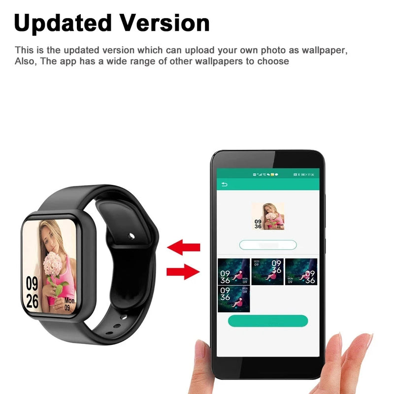Relógio inteligente masculino e feminino, relógio de pulso, mensagem, monitor de fitness, pulseira, presente de aniversário, relógio eletrônico para Xiaomi Huawei