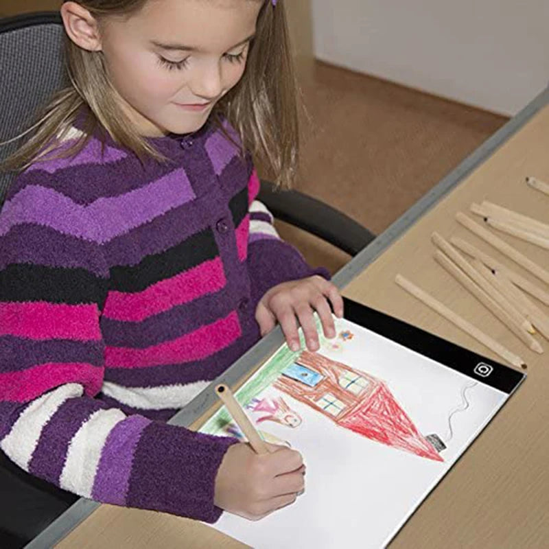 A4 A5 LED Desenho Tablet Três Níveis Digital Graphics Pad Light Pad Copy Board Arte Eletrônica Pintura Gráfica Mesa de Escrita
