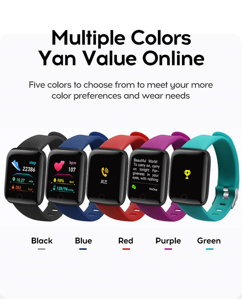 Relógio inteligente masculino e feminino, relógio de pulso, mensagem, monitor de fitness, pulseira, presente de aniversário, relógio eletrônico para Xiaomi Huawei