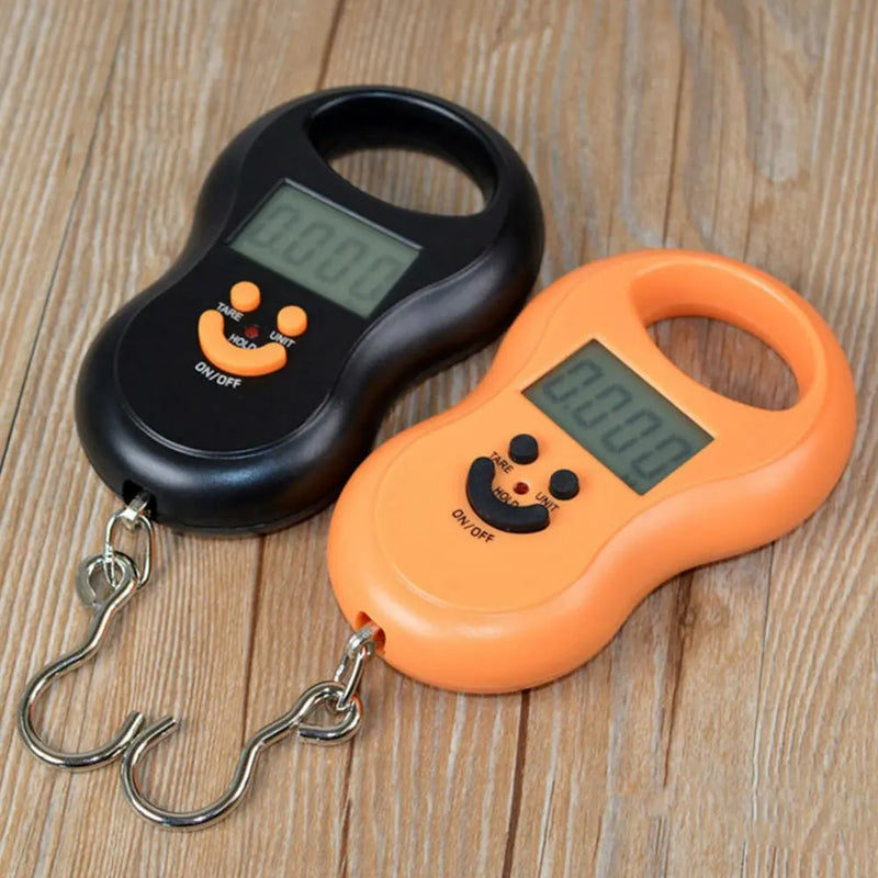 Balança eletrônica portátil, mini balança de gancho pequena, balança pequena para bagagem de viagem, balança de bolso de 50 kg, digital de cozinha LCD