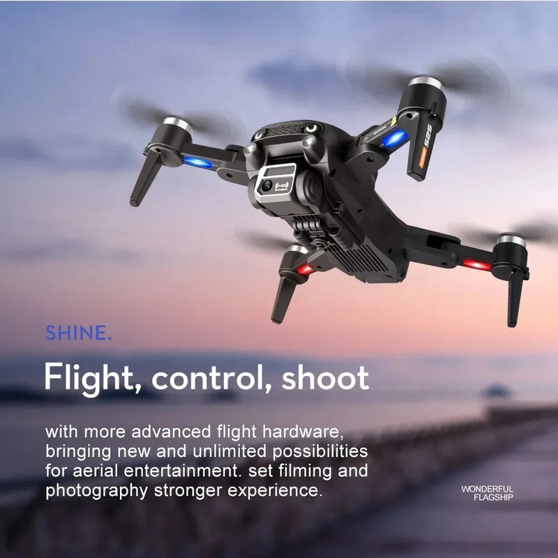 Mini drone S2S 4k 8K HD câmera de prevenção de obstáculos fotografia aérea motor sem escova dobrável rc quadricóptero brinquedo infantil