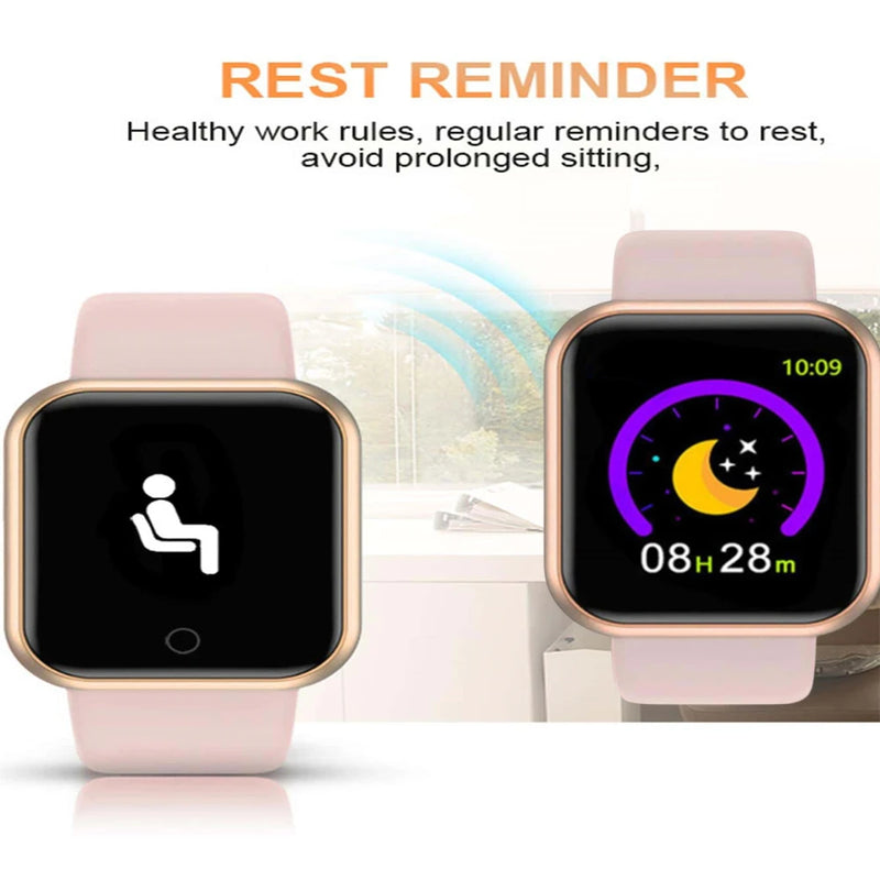 Relógio inteligente masculino e feminino, relógio de pulso, mensagem, monitor de fitness, pulseira, presente de aniversário, relógio eletrônico para Xiaomi Huawei