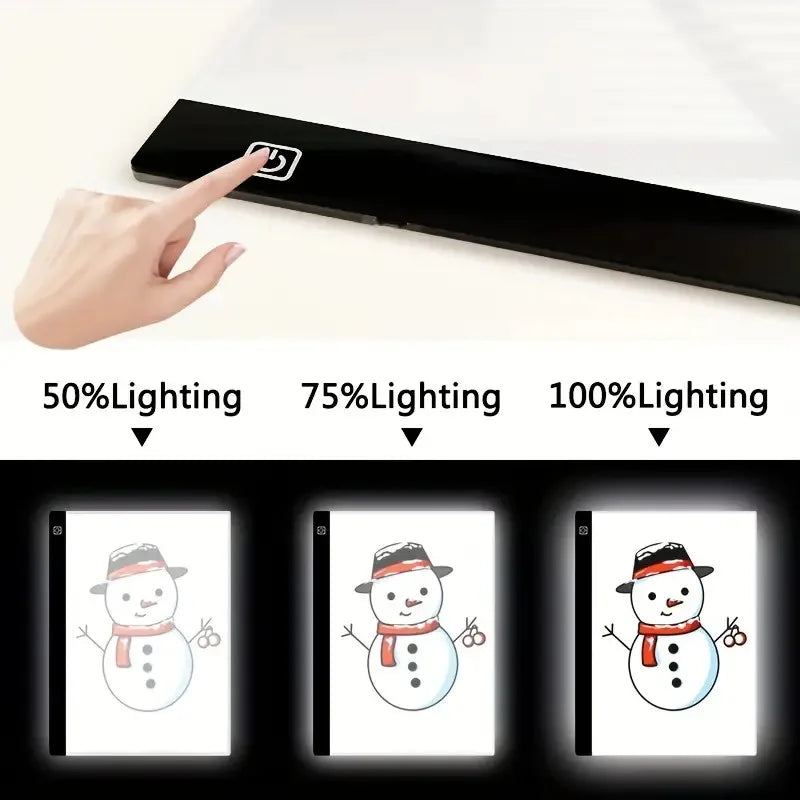 A4 A5 LED Desenho Tablet Três Níveis Digital Graphics Pad Light Pad Copy Board Arte Eletrônica Pintura Gráfica Mesa de Escrita