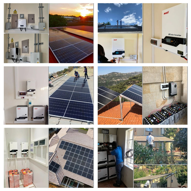 Inversor de fase dividida MUST PV3300 TLV 110V/220V 3kw 5kw 6kw Inversor de baixa frequência para sistema solar híbrido off-grid