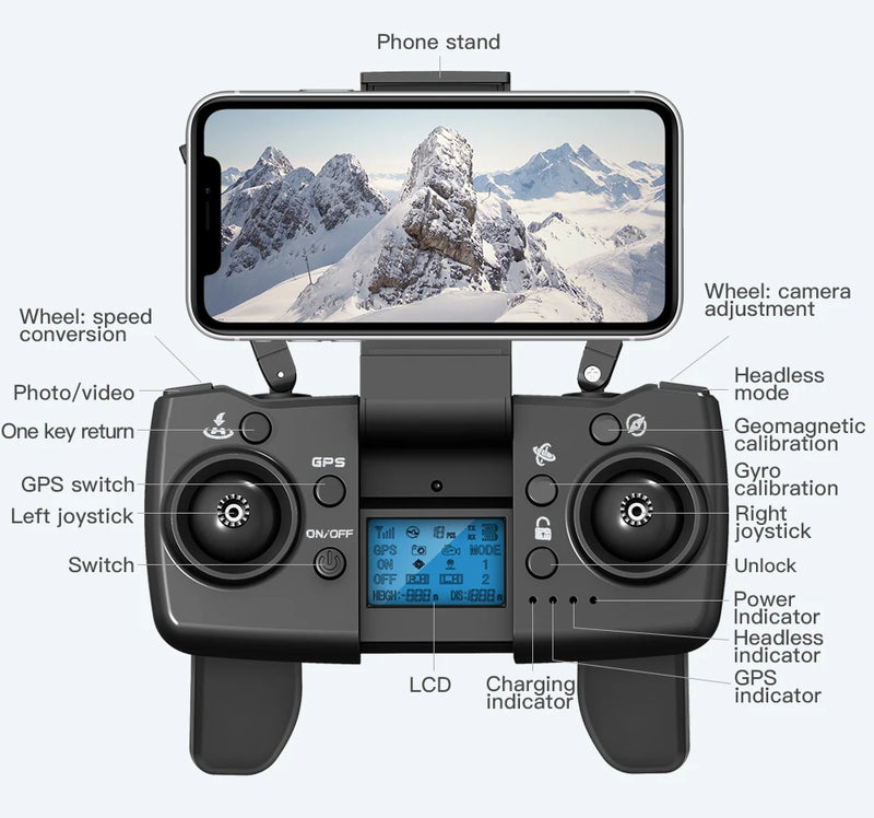 Drone L900 Pro GPS 4K HD profissional com câmera dupla 5G Wi-Fi, fotografia, quadricóptero dobrável sem escova, distância de 1,2 km, drones de brinquedo