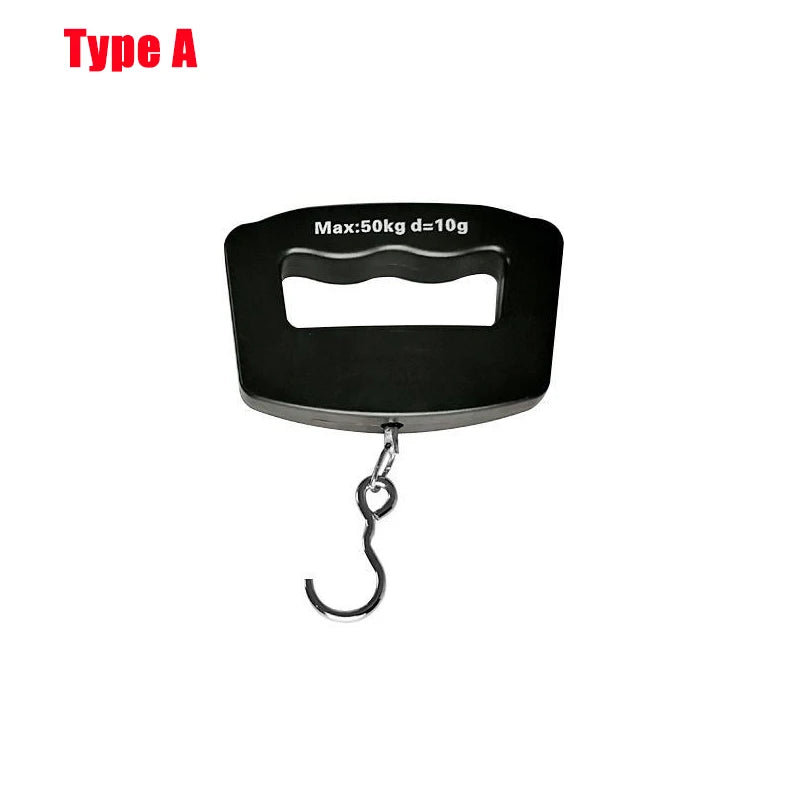 Balança portátil de 50 kg/110 lb com LCD digital para malas, mala de viagem com alça, bolsa para pesagem de peixes, balança suspensa com gancho
