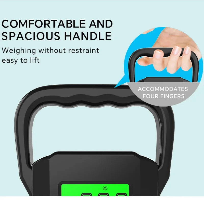 Balança digital LCD de 60 kg/10 g, balança eletrônica para bagagem, bateria/carregamento USB, ferramentas portáteis de pesagem