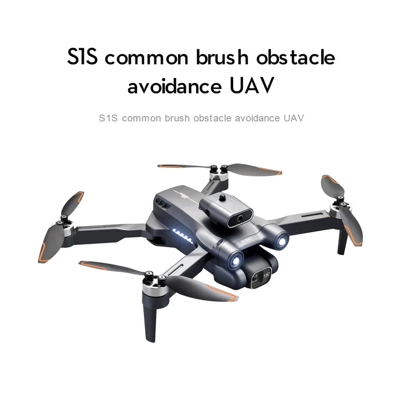 Novo Mini Drone S1S Profissional 8K HD Câmera Desvio de Obstáculos Fotografia Aérea Sem Escovas Dobrável Quadricóptero