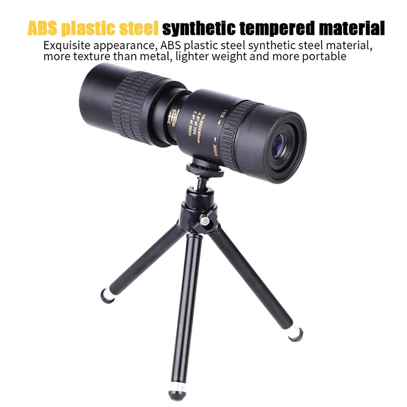 Ao ar livre 300X40 Zoom Len Spin Monoculars Telescópio Profissional de Longo Alcance Celular Foto Binóculos