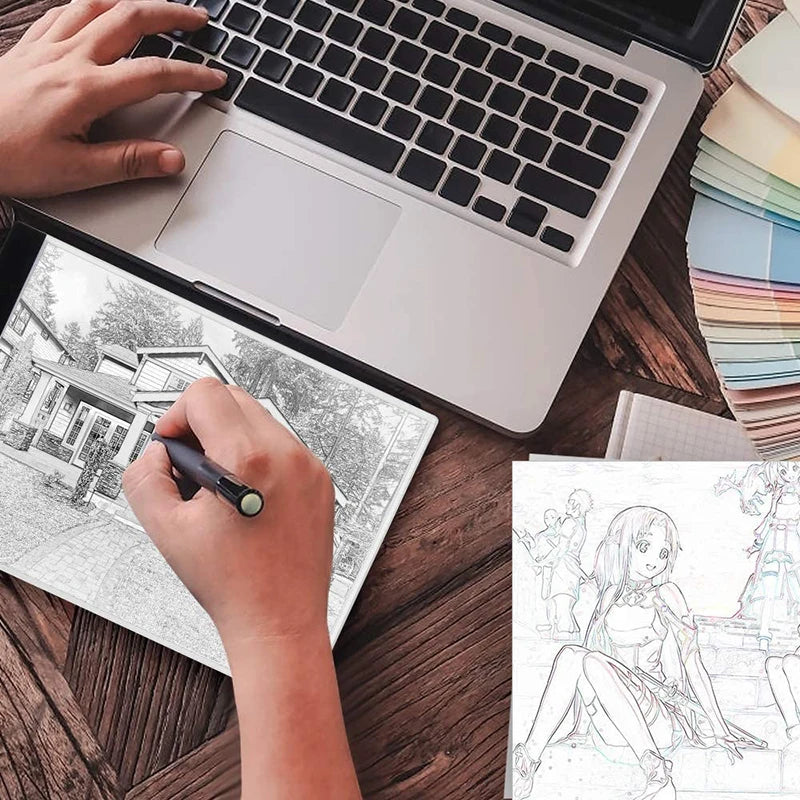 A4 A5 LED Desenho Tablet Três Níveis Digital Graphics Pad Light Pad Copy Board Arte Eletrônica Pintura Gráfica Mesa de Escrita