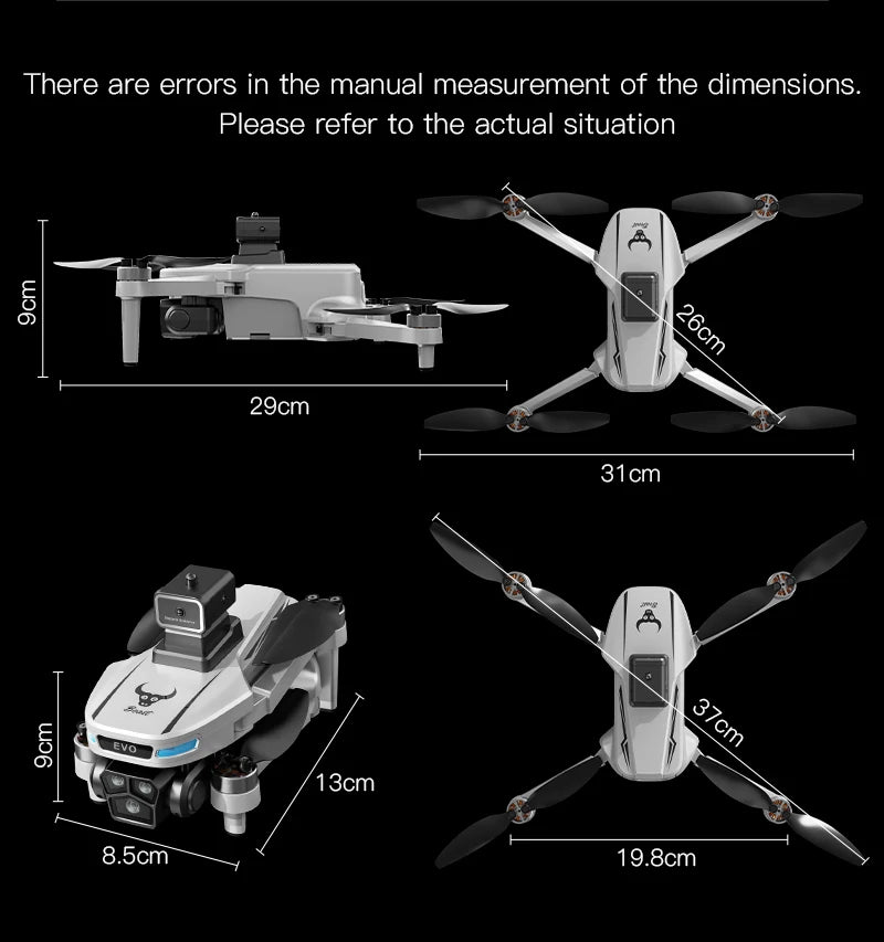 Drone profissional Xiaomi SG901 MAX com GPS, visão aérea 8K HD, evitando obstáculos com tela maior, controle remoto e drone dobrável sem escovas